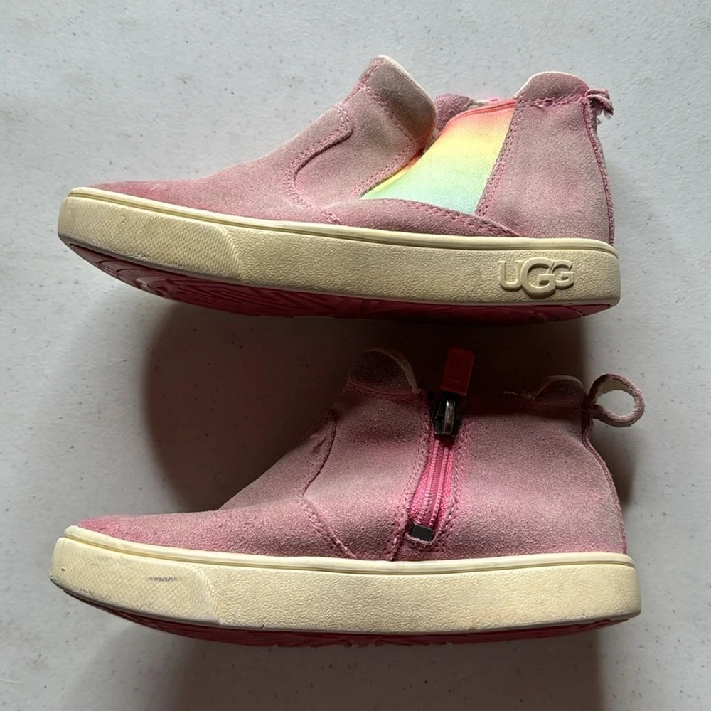UGG Hamden II Rainbow Chelsea Sneaker Boots Pink Rose Toddler Girls Size 11
